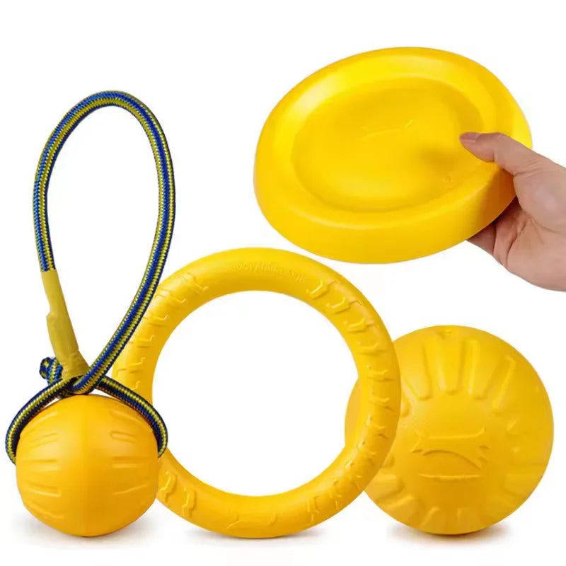 Dog Toy Bite Resistant Circular Frisbee Pet Toy Outdoor Dog Training Rope Toy Ball Grinding Teeth Pet Products Interactive Toy