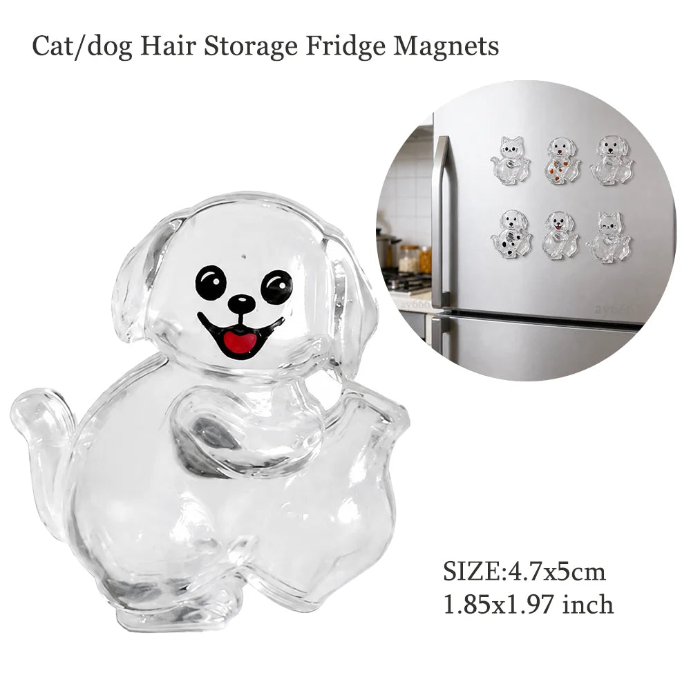 Transparent Cat/Dog Hair Collection Capsule Keychain Kawaii Memorial Pet Cat Dog Hair Capsule for Keychain DIY Pendant Accessory