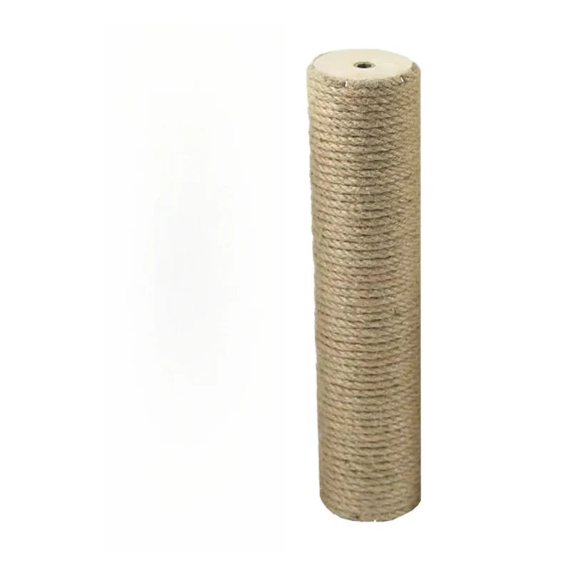 Cat Scratching Post Tree Shape Sisal Solid Wood DIY Kitten Climbing Frame Replacement Column Accessories Furniture Pet Toy