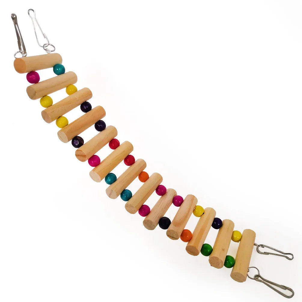 Wooden Hamster Climbing Stairs Parrot Hamster Play Toys Guinea Pig Chinchilla Seesaw Sports Play Toys Small Pet Products