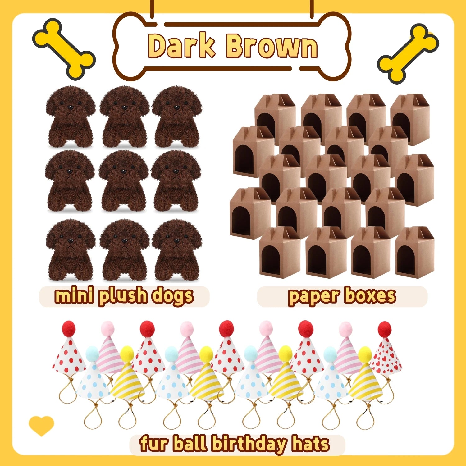 12-80Set Mini Plush Puppy Stuffed Dogs Adopt A Pet Dog Party Favors Goodie Bags, Animals Bulk Gift Toys