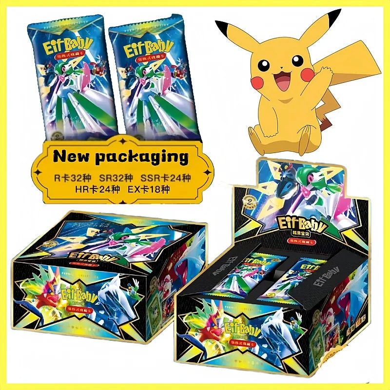 Pokemon Anime Game 30pcs Eif Card Luxury Pet Card Collection Exchange Gift Box Card Toys Children'S Hobbies Kid Christmas Gift