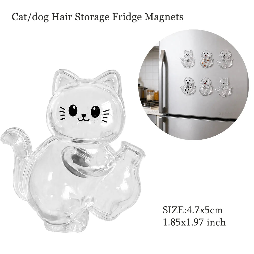 Transparent Cat/Dog Hair Collection Capsule Keychain Kawaii Memorial Pet Cat Dog Hair Capsule for Keychain DIY Pendant Accessory