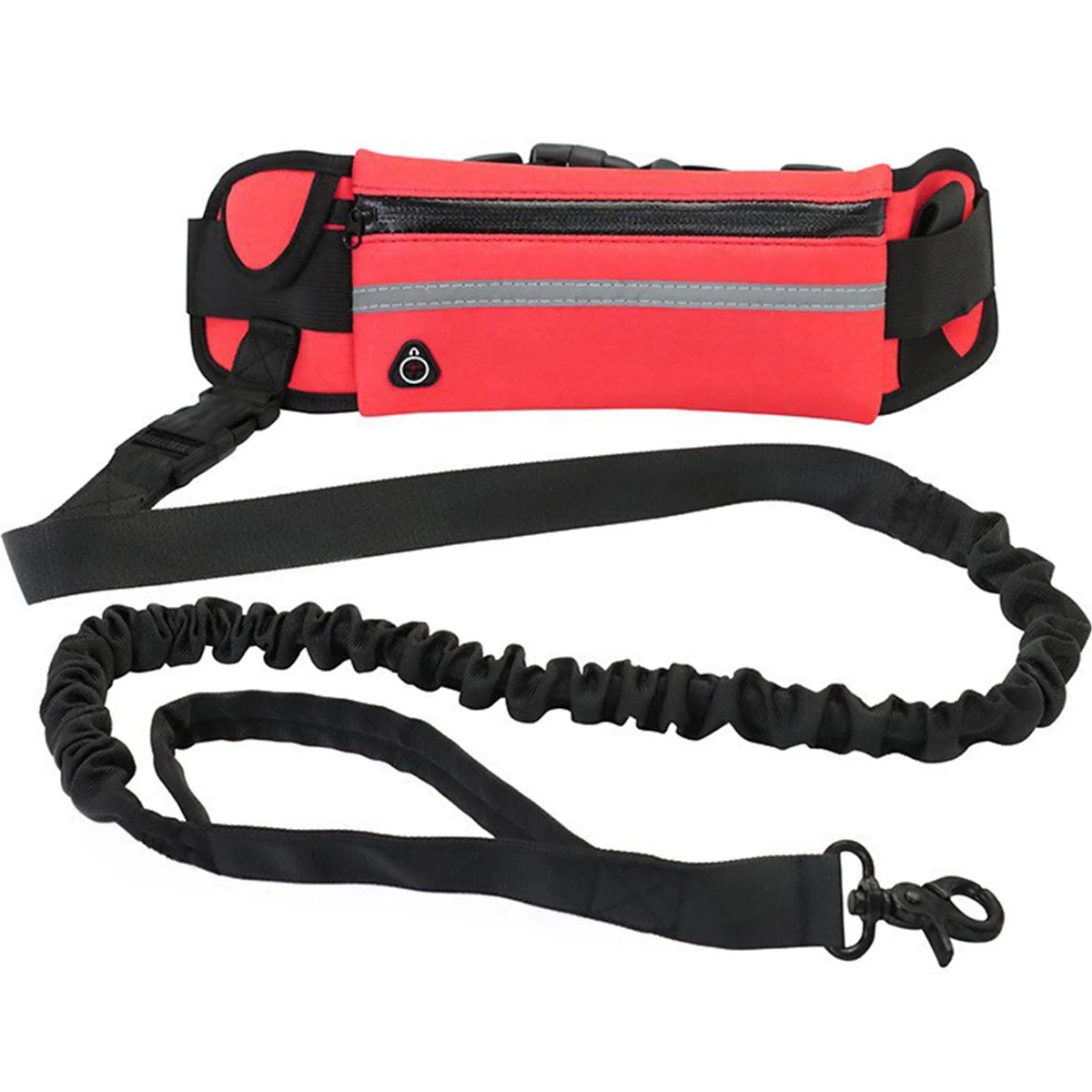 Hands Free Dog Leash Reflective Leash with Waist Bag Dog Traction Rope Retractable Elastic Belt for Running Walking Pet Products
