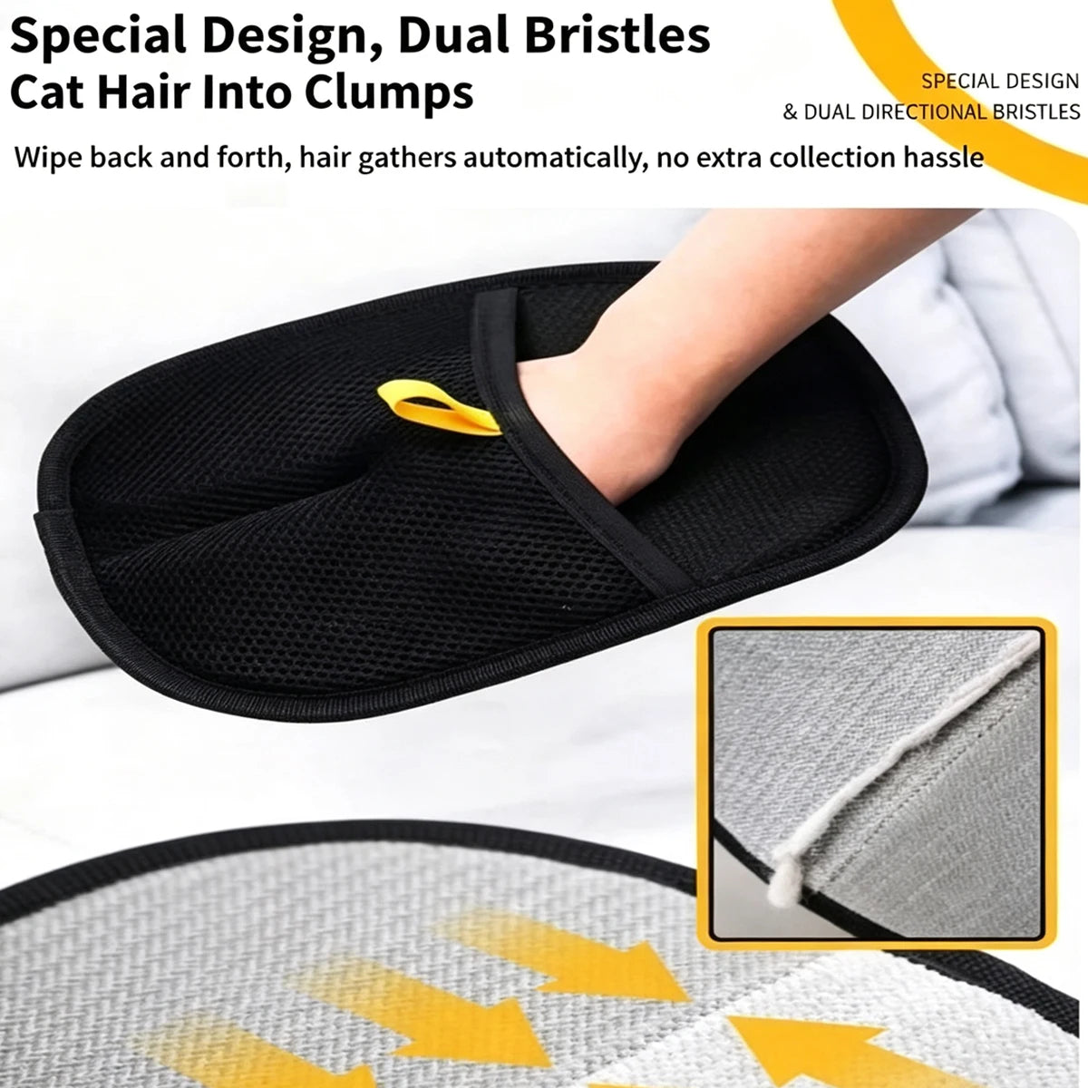 Clothing Reusable Pet Electrostatic Hair Removal Gloves for Sofas and Carpets Animal Dog Detagler Dogs Products Glove Remover