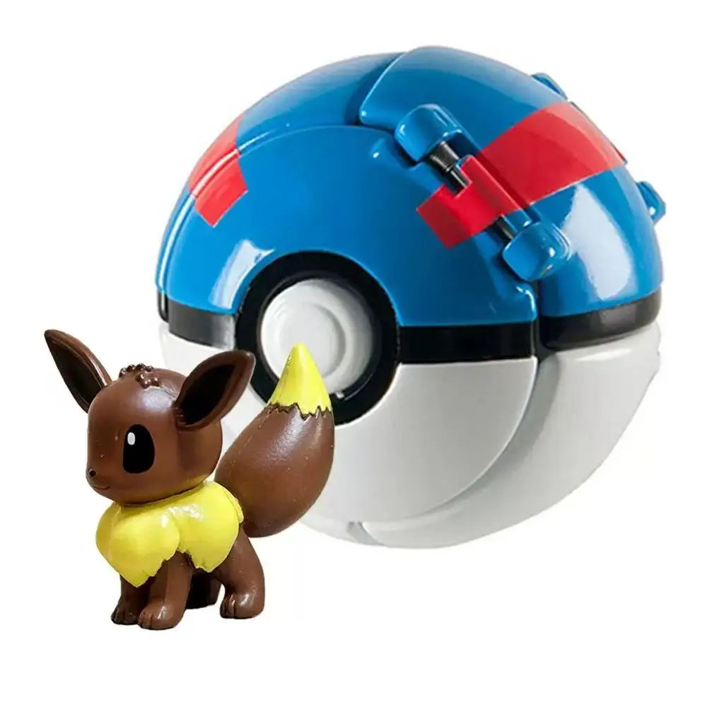 Pokemon Doll Ball Elf Pet Anime Action Doll Pikachu Charizard Mewtwo Bulbasaur Eevee Squirtle Eevee Pokeball Monster Toy Gift