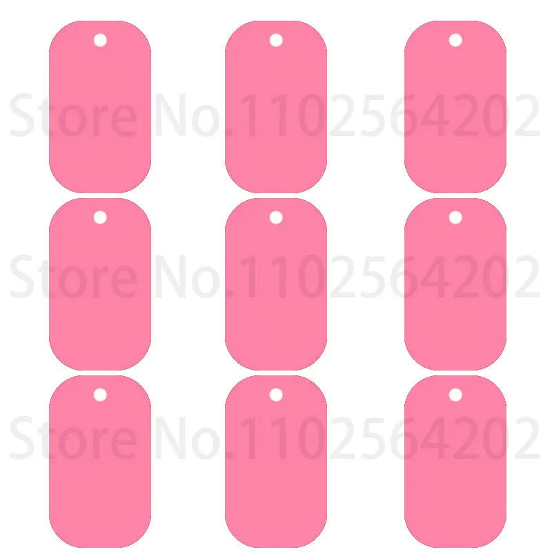 Number Tag Rectangular Aluminum Dog Plate Personalized Customized Keyring Club ID Card Anti-lost Series Keychain