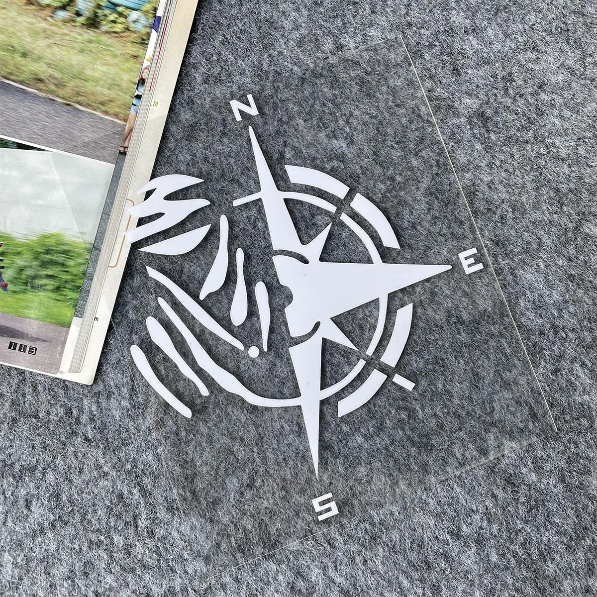 Compass Reflective Vinyl Motorbike Car Stickers Fuel Tank  Helmet Motorcycles Accessories For Voge 900 DSX Yamaha R3 Kawasaki