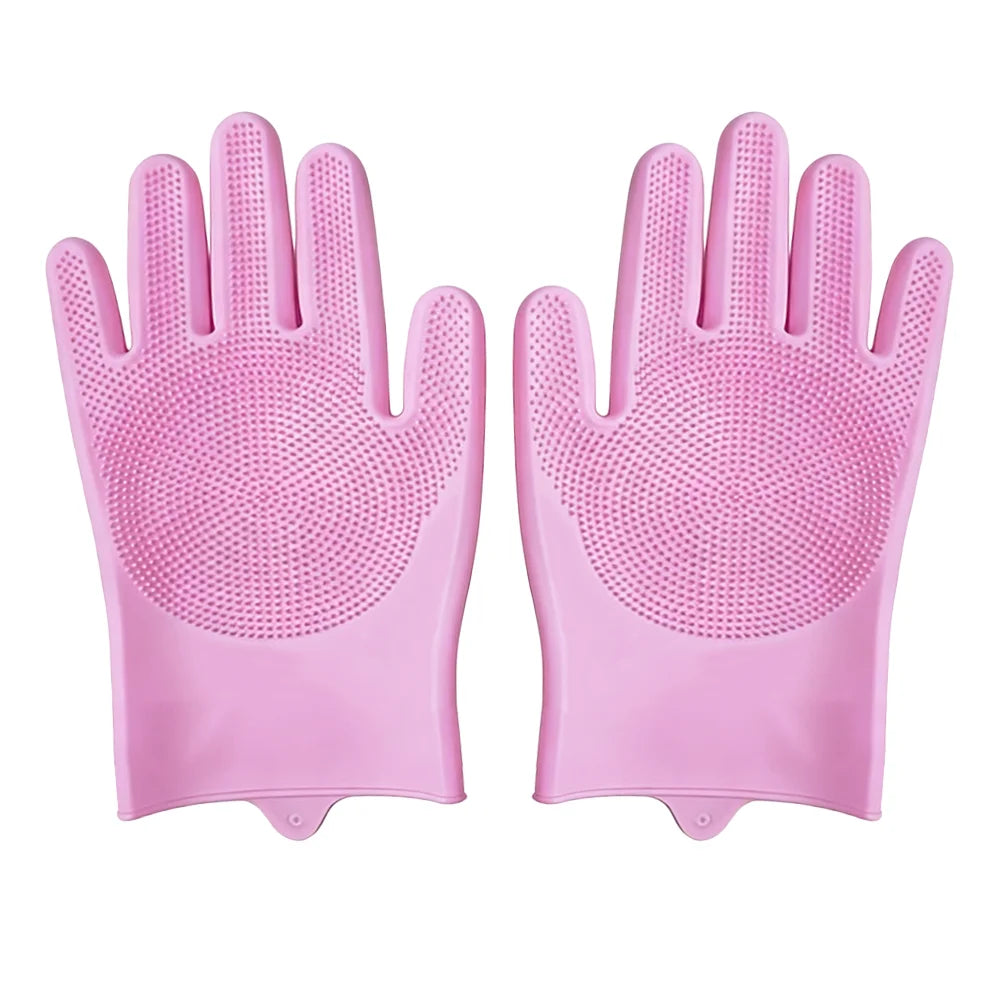 Pet Grooming Bathing Gloves Dog Cat Bathing Shampoo Scrubber Magic Massaging Cleaning Cleanner Sponge Silicon Hair Removal Glove