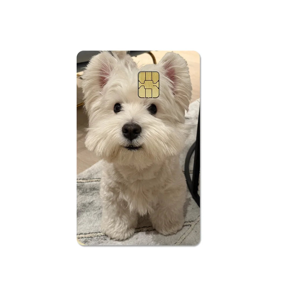 Cute Pet Puppy Kitten Lamb Credit Debit Card Sticker Bread Dog Bus Pass DIY Waterproof Small Chip Film Sticker Decoration Gift