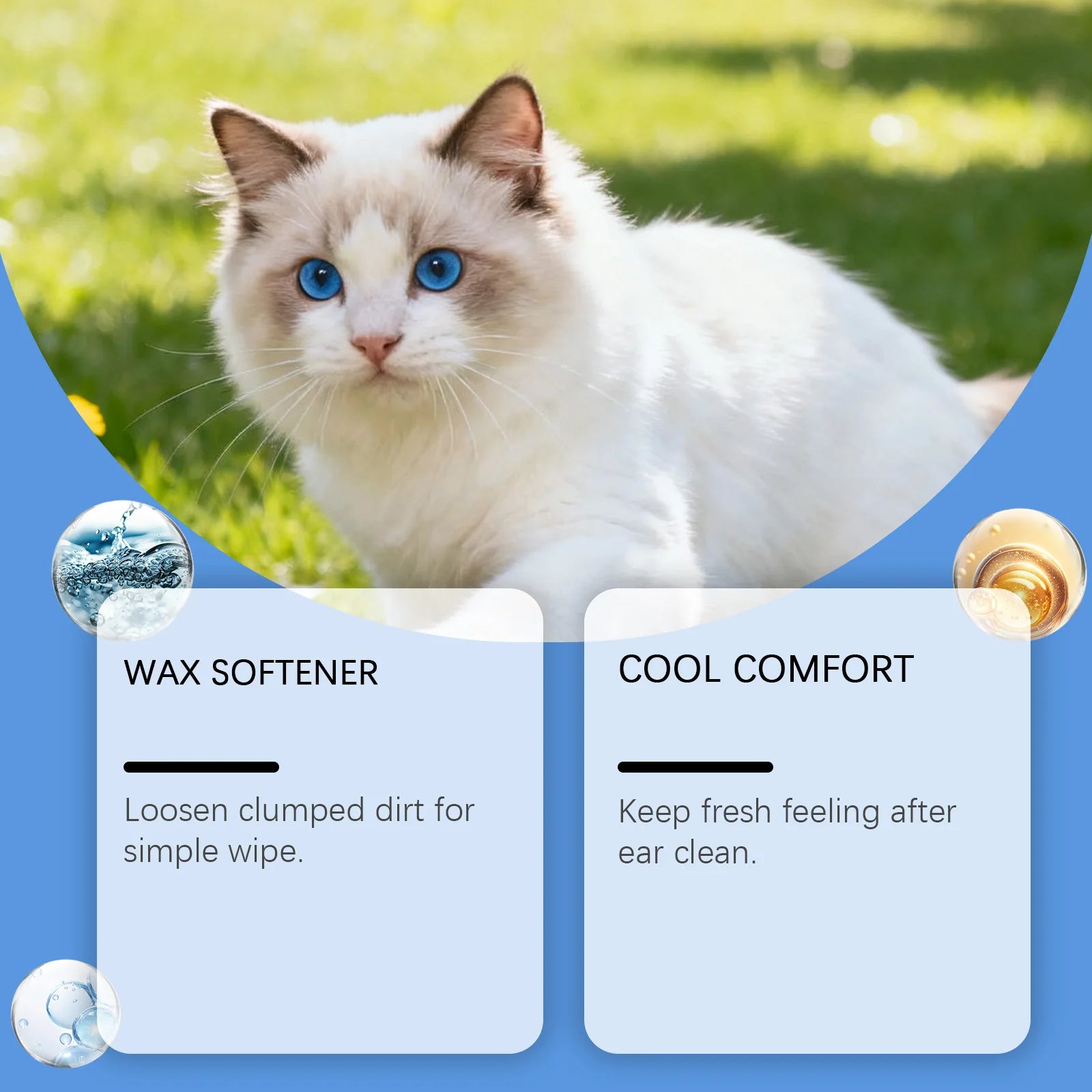 Pet Ear Wash for Cats and Dogs Ear Cleaning Ear Mite Ear Drops Softens Ear Wax Soothes Ears Refreshing Pet Cleaning Products