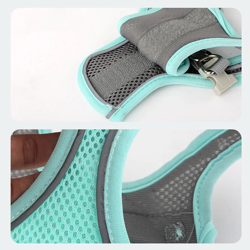 Pets Breathable Dog Vest Pectoral Girdle Backstraps Prevent Breakout Exclusive for Outdoor Use Adjustable Night Reflection