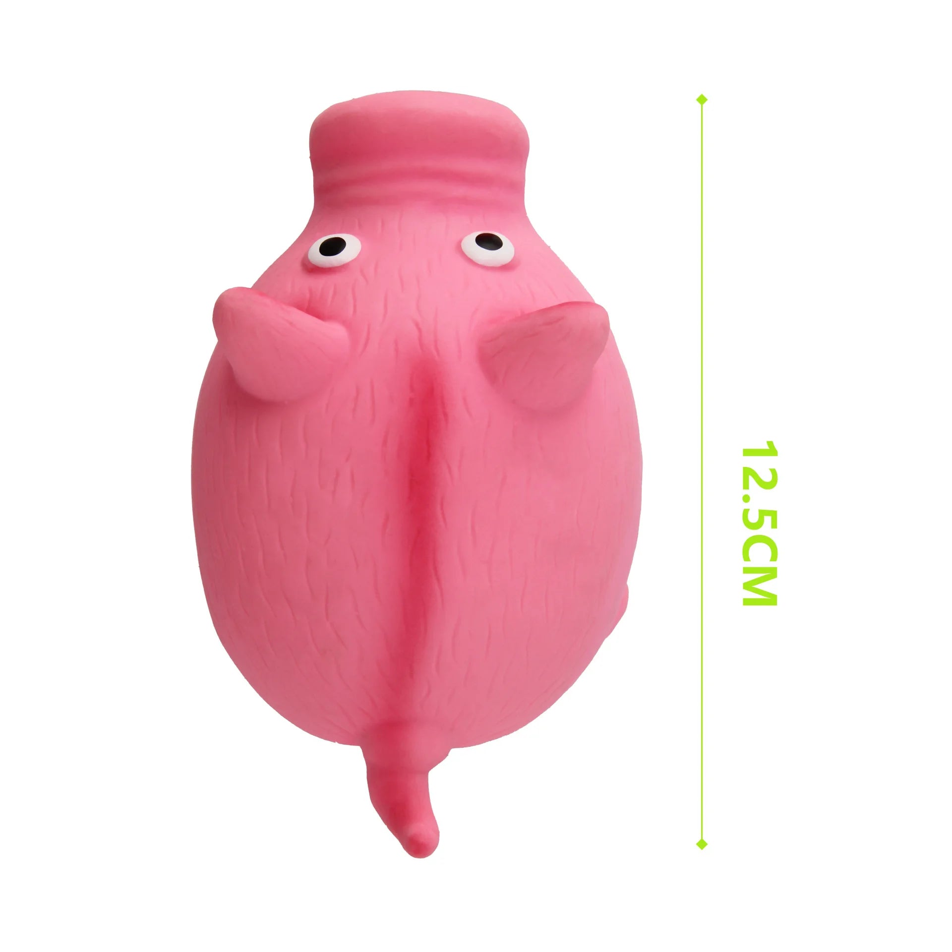 Squeaky Latex Round Pig Dog Toy: Chew-Resistant Stress Relief & Interactive Training Toy for Play and Boredom Relief