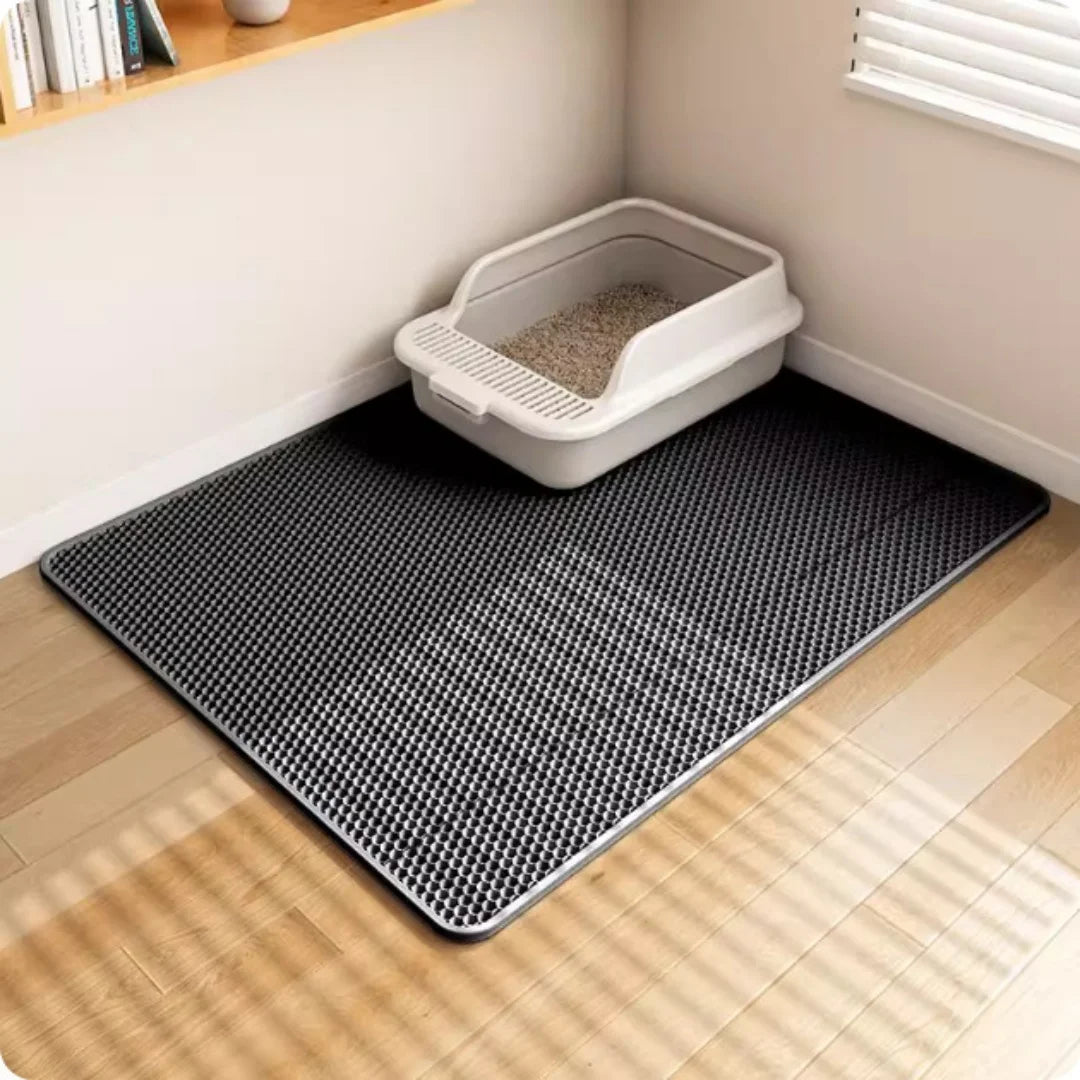 Cat Litter Mat Heavy Duty Waterproof 2 Layer Non Slip Washable Pet Floor Protector Litter Box Sand Stopper Pet Product