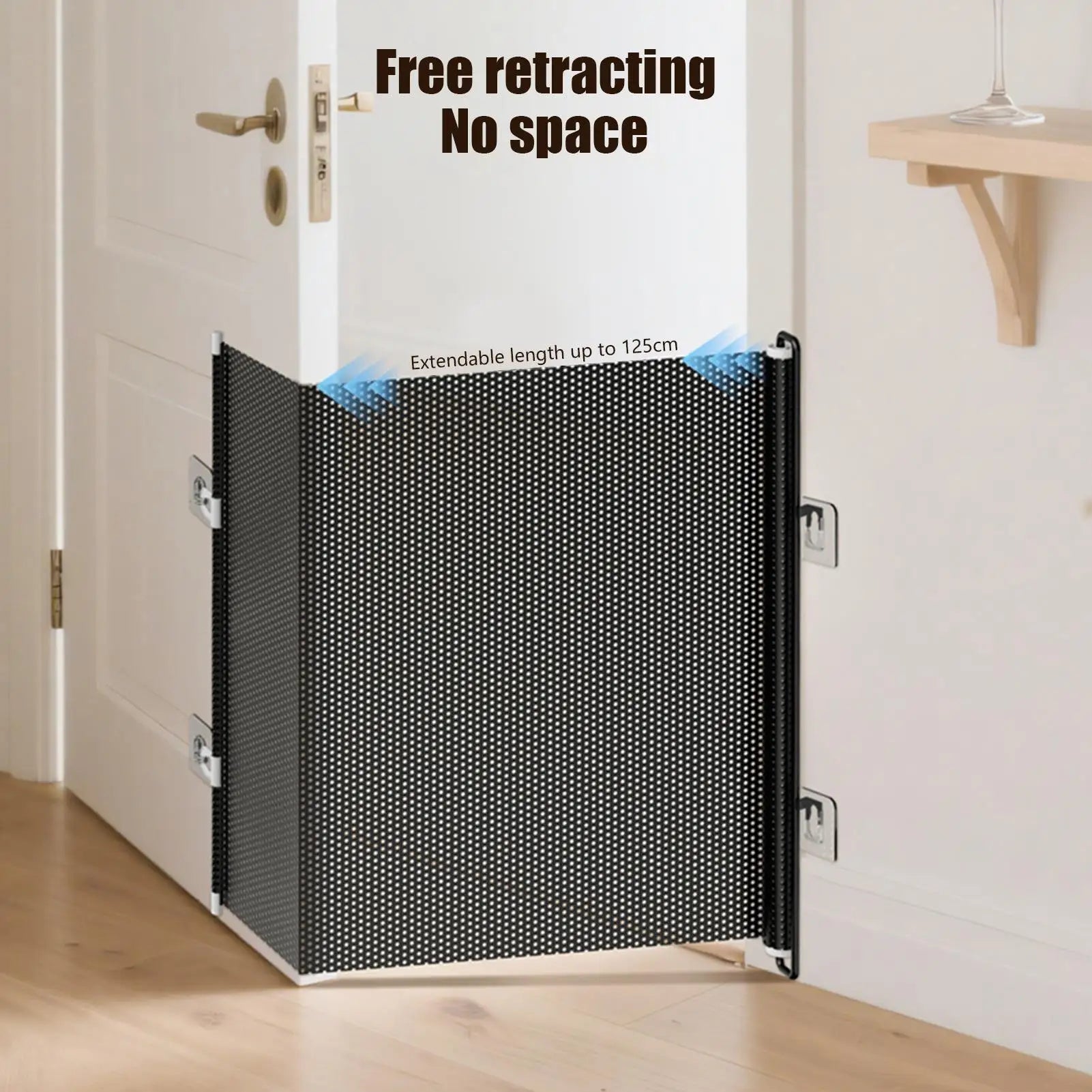 Retractable Dog Gate Kitten Safety Barrier Cat Safety Door Barrier for Home Apartment Office Doorways Hallway Stairs Kitchen