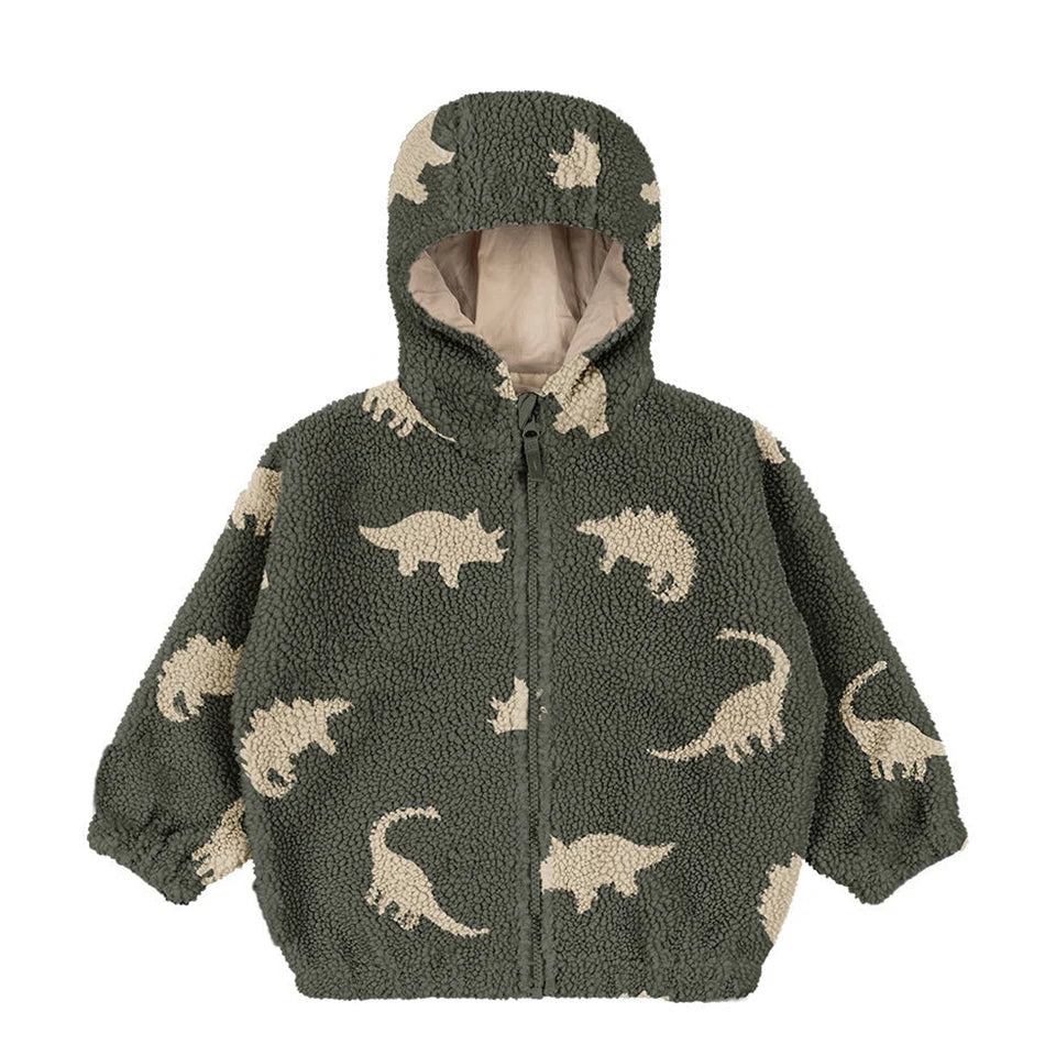 2025 Autumn KS Toddler Girls Lambswool Cats Jacket Boys Cartoon Cotton Fleece Outwear Coat Kid Winter Clothes Child Beetle Coats