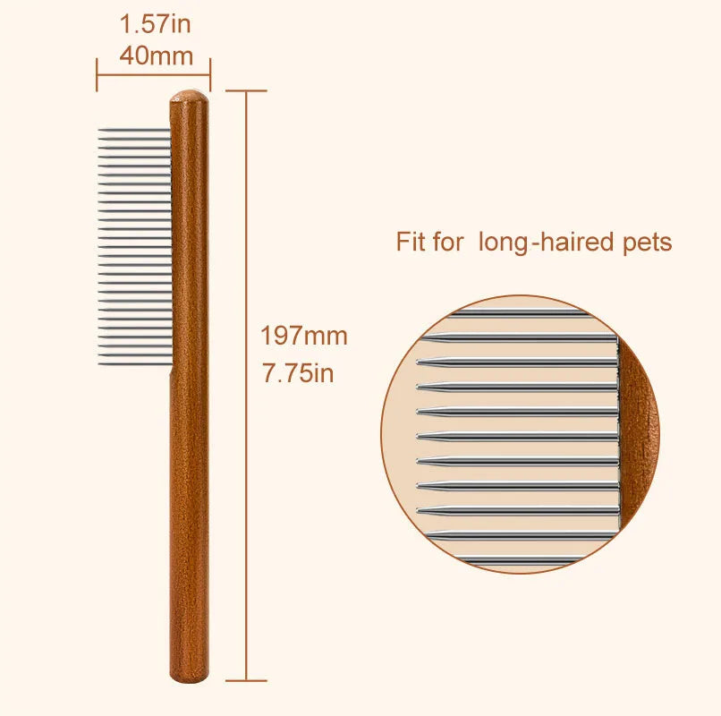 Pet Flea Comb Cat Dog Comb for Fleas Ticks Removal Tools Stainless Steel Grooming Brush For Matted Long Short Hair Pets Products