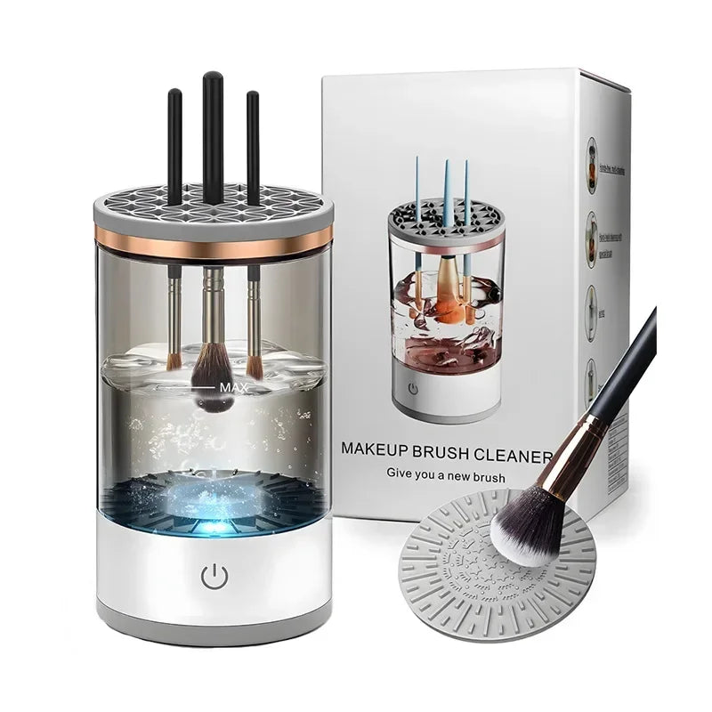 USB Electric Makeup Brush Cleaner - ON SALE - 3 In 1 Portable Drying Rack & Quick Dry Tool