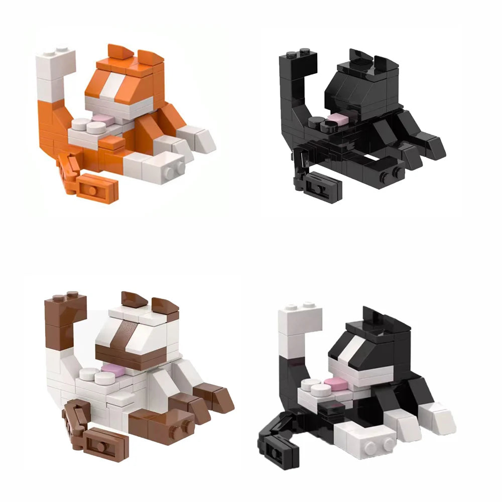 MOC City Cat Animal Series Building Blocks Kids Educational Toys, Creative DIY Gift for Birthday