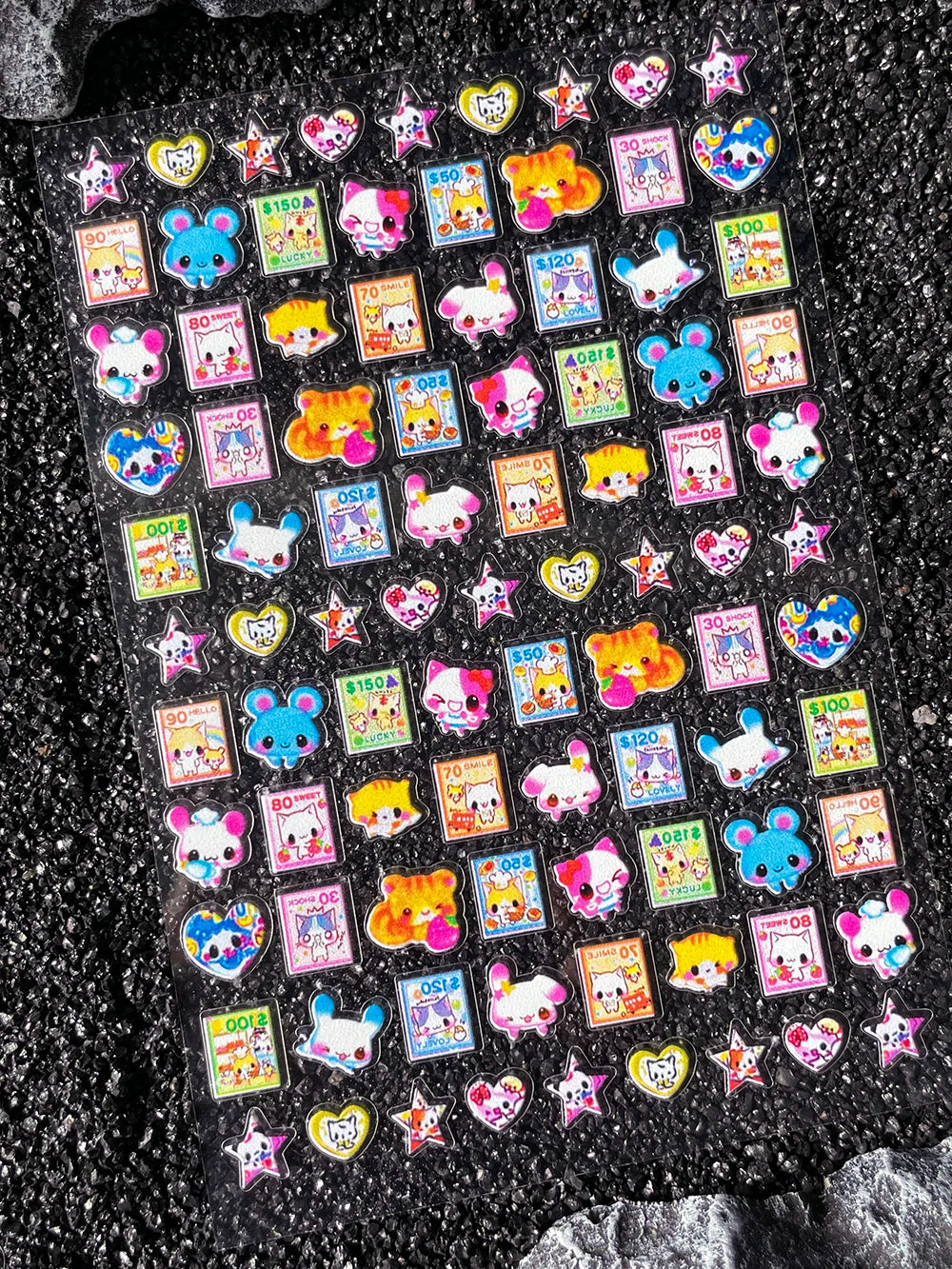 Cartoon Cute Electronic Pet DIY Handmade Scrapbook Nail Sticker Decal Decoration PVC Waterproof Stationery Box Phone Case Sticke