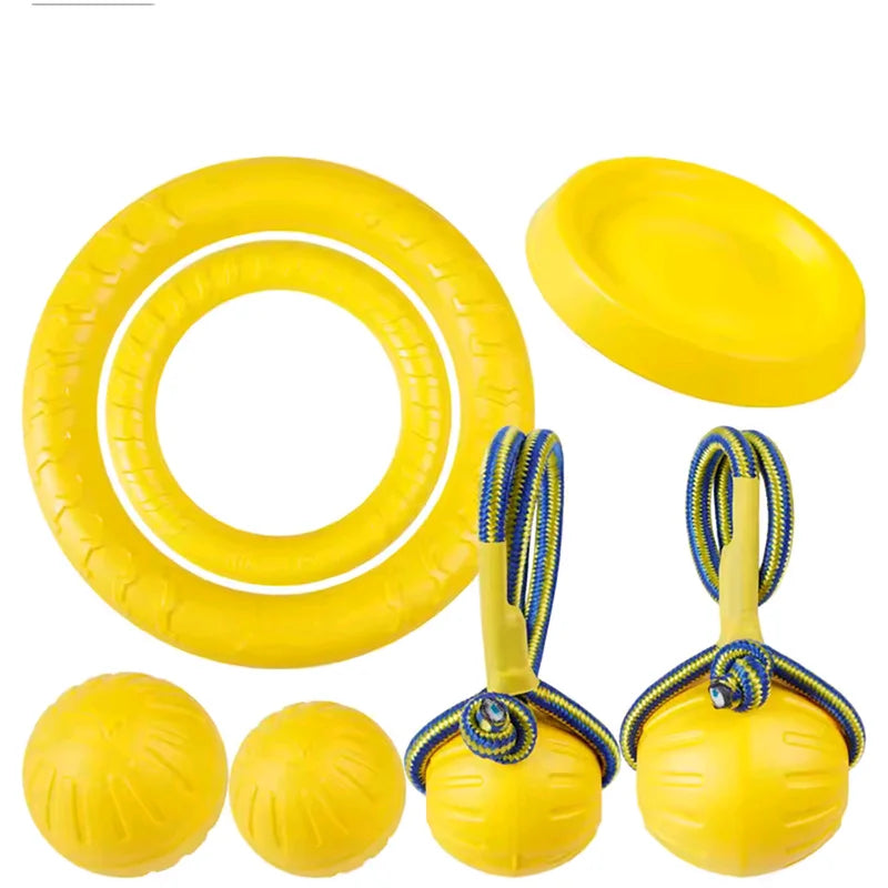 Dog Toy Bite Resistant Circular Frisbee Pet Toy Outdoor Dog Training Rope Toy Ball Grinding Teeth Pet Products Interactive Toy