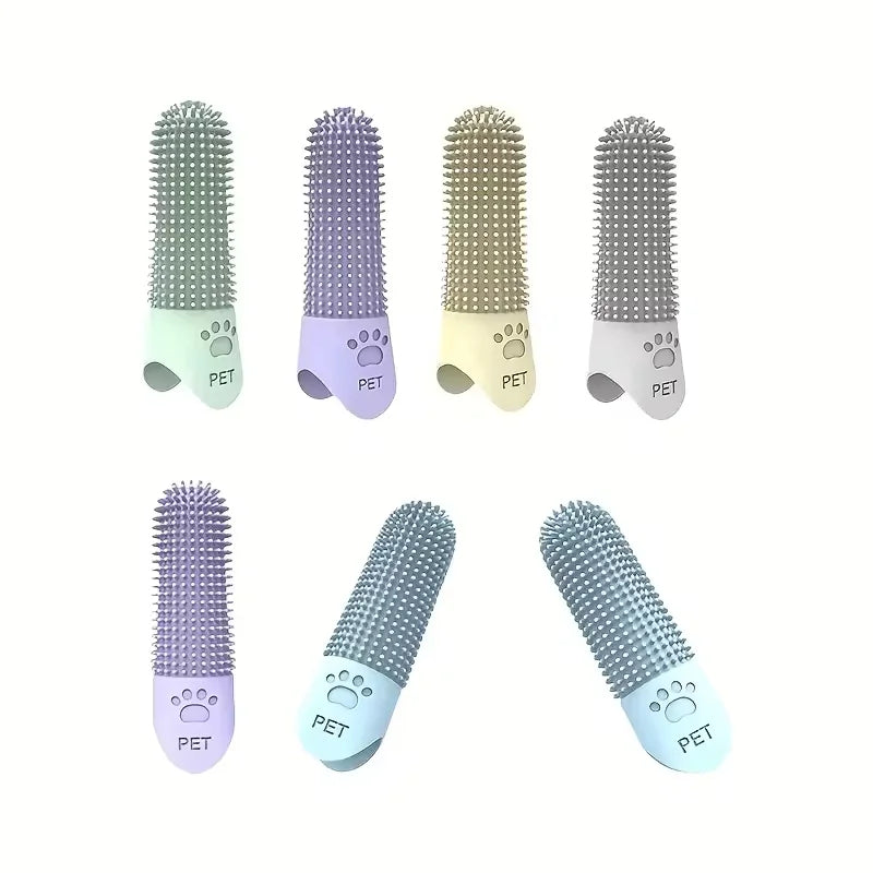 2/5Pcs Pet Soft Silicone Cleaning Toothbrush  Nail Brush Finger Brush Cat Dog Tooth Brush Dog Teeth Cleaning Tool Pet Products