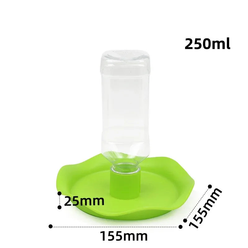 New Reptile Automatic Water Drinker Dispenser Food Bowl Lizard Round Dish Feeder Lizard Lotus Flower Feeders Pet Products