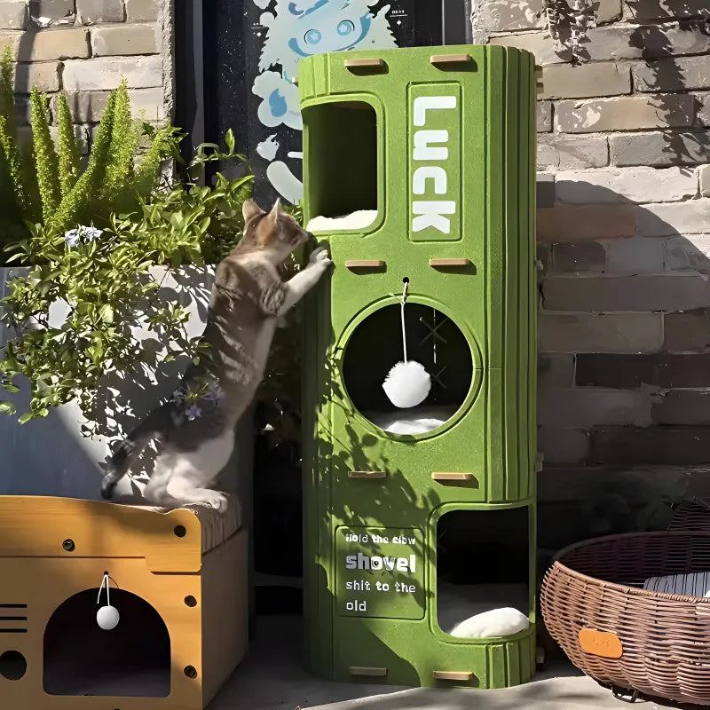 Multi-Layer Cat Nest Cat Climbing Frame Integrated Closed Security Cat Sleeping Nest Scratch-Resistant Wear-Resistant Four-Seas
