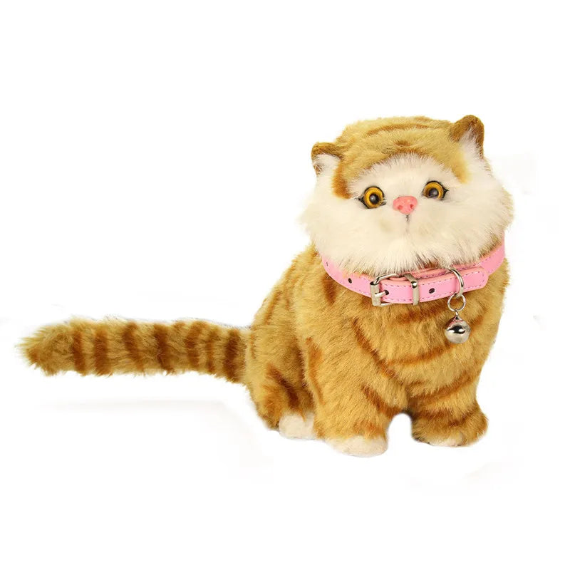 Cute Cat Collar Solid Faux Leather Adjustable Pet Collars with Bells Cats Products for Pets Dog Accessories