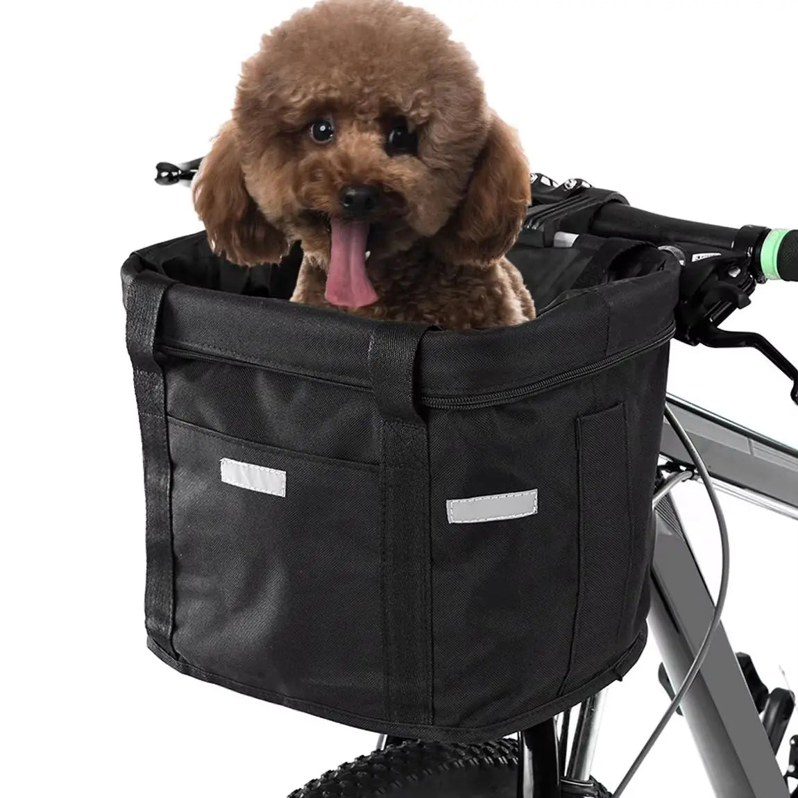 Bicycle Front Basket Removable Waterproof Bike Handlebar Basket Pet Carrier Frame Bag Bikepacking Bicycle Accessories