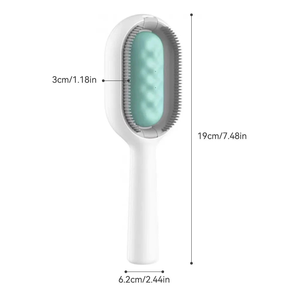 Cat Brush Long Hair Remover Brush for Dog Cat Silicone Pet Grooming Comb with Wipe and Water Tank Pet Product Accessories