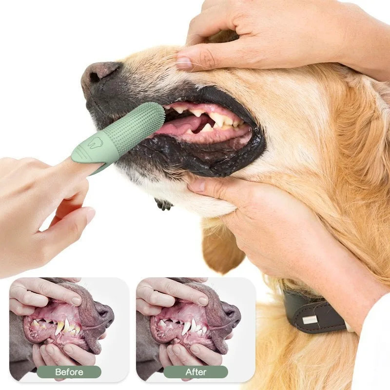 Pet Silicone Cleaning Nail Brush Finger Brush Cat Dog Pet Tooth Brush Dog Teeth Cleaning Cat Toothbrush Pet Products