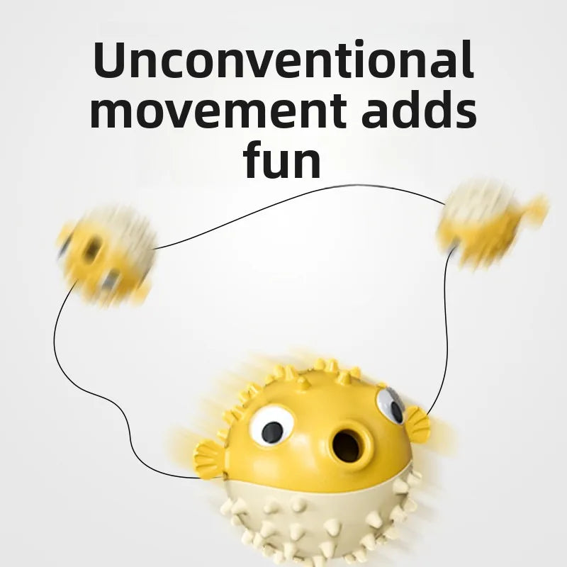 Bouncing Fish Dog Toy Leak Ball Dogs Cats Slow Feeder Puzzle Toys Interactive Self-Play Boredom Relief Pets Toys Treat Dispenser