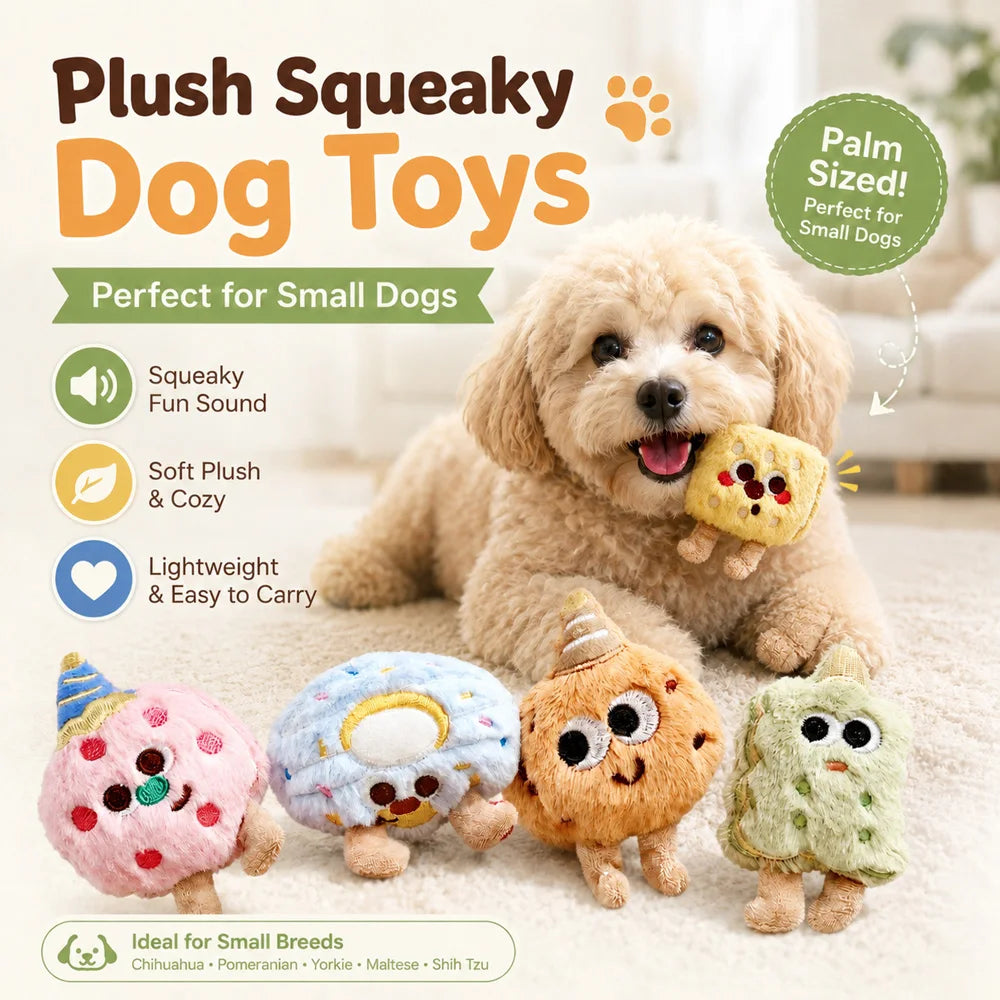 Plush Squeaky Toys Soft Cozy Lightweight Pet Chew Toy Funny Sound Puppy Training Toy for Indoor Play ﻿Small Dog Puppy