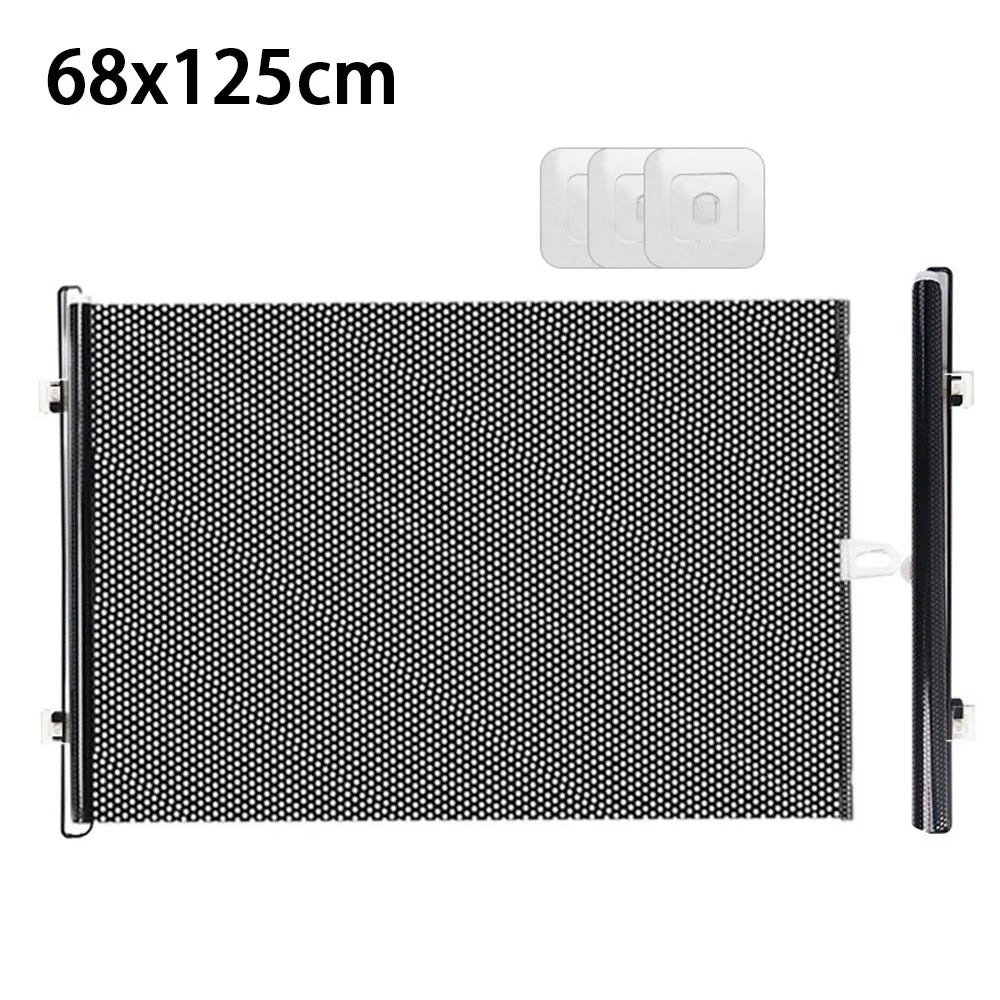 Retractable Folding Pet Fence Barrier with Universal Hooks Baby Safe Guard Door Easy Installation Pet Isolation Gate for Dogs