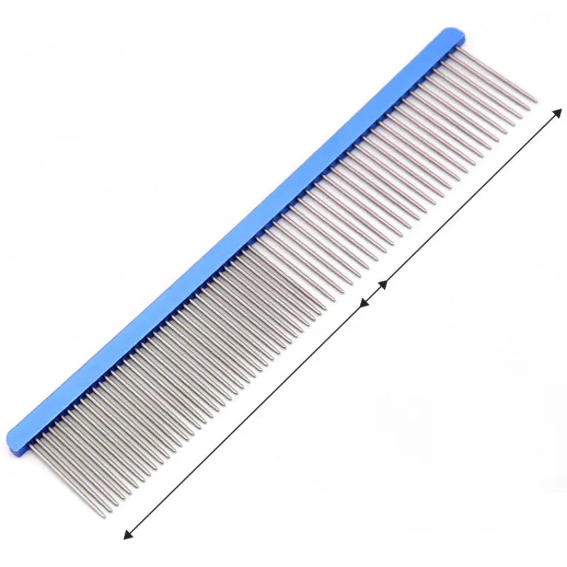 Dog Comb Stainless Steel Dog Brush Pet Grooming Massage Dogs Comb Brush Double Teeth Dogs Combs Cat Hair Remover Pet Products