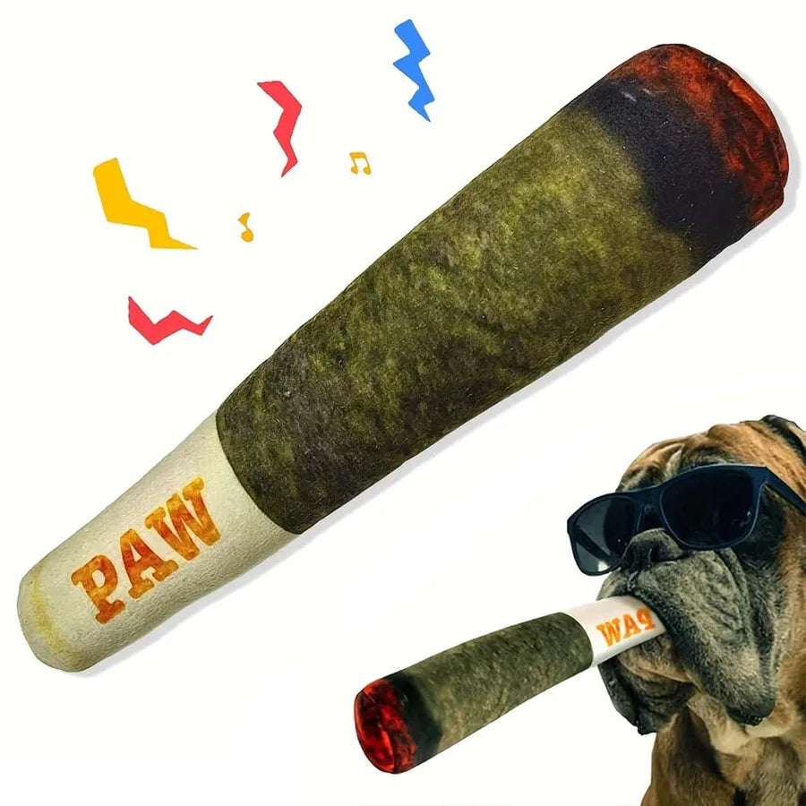 New Interactive Dog Joint Sound Puppy Toy Cigar for Resistant Squeak Indestructible Dog Plush Dog Toy with Squeaker Chewing Toys