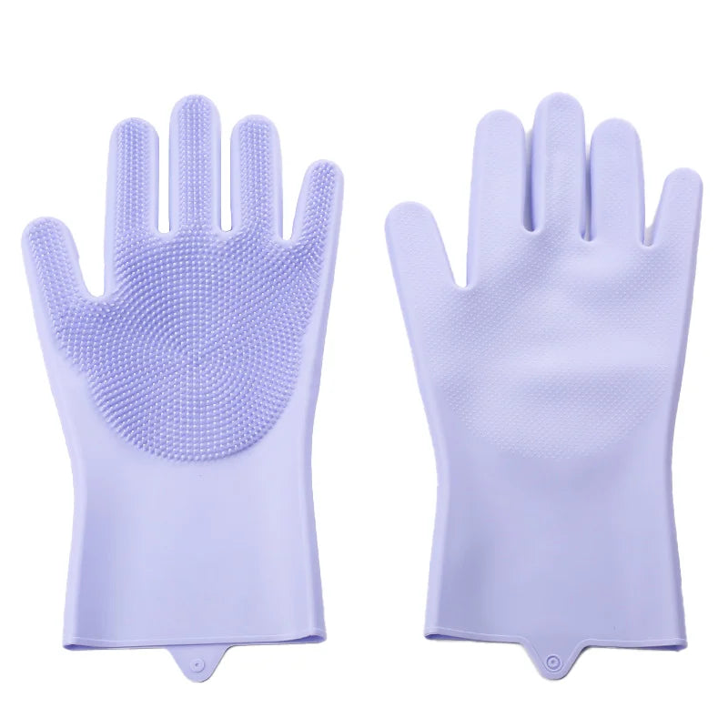 Pet Grooming Bathing Gloves Dog Cat Bathing Shampoo Scrubber Magic Massaging Cleaning Cleanner Sponge Silicon Hair Removal Glove
