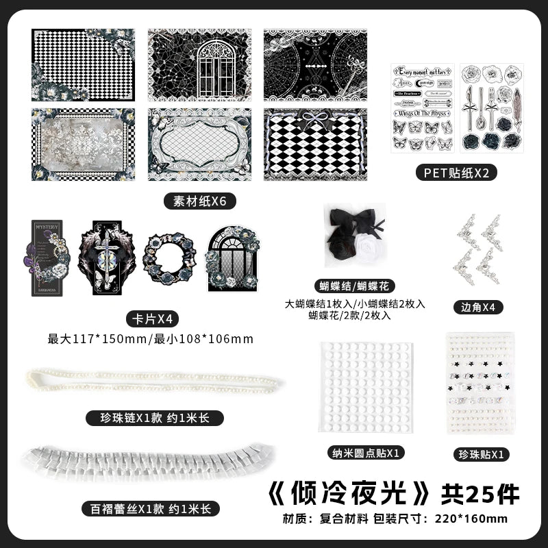 Kawaii painting Accessories Stickers Pack Tie Bag Material Package Comic Exhibition Accessories DIY Decorations Background