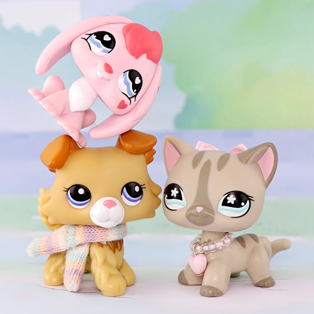 LPS Minilpsshop Rare Pet Shop Bobble Head Toy Cute Great Dane Collie Dachshund Dog Spaniel Puppy Pets for Kids