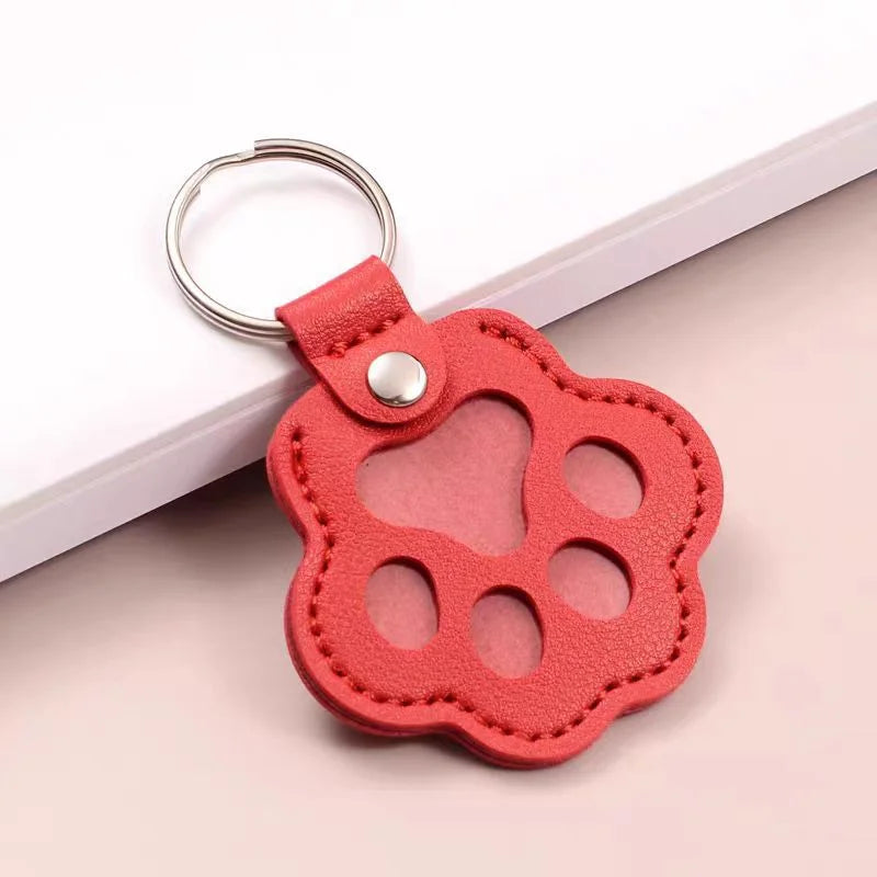 Dog Hair Collector Keychain Leather Pet Memorial Keepsake Fur Storage Pendant Charm Gift Keyring Anti Loss Pendant Accessories