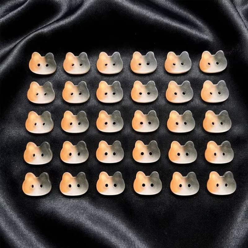 30pcs Cat Buttons Cute Creative Calico Cat Buttons Fashionable Resin Ginger Cat Buttons Clothes Accessories