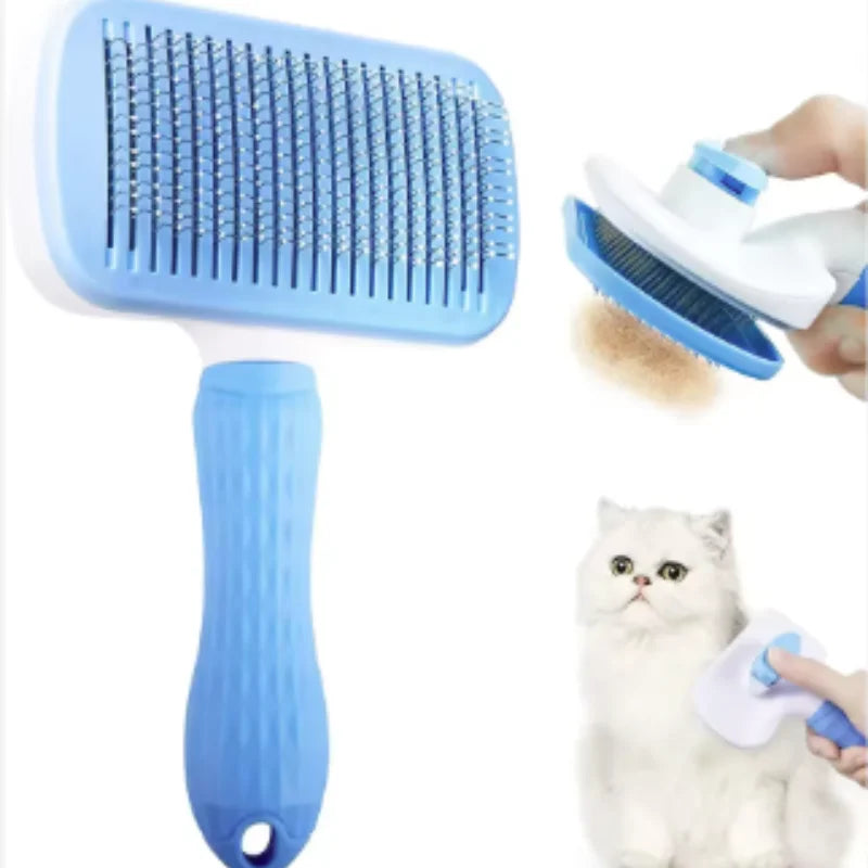 Pet Hair Remover Brush for Dogs And Cats Long Hair Grooming Comb Bath Cleaning Brush Essential Pet Supplies