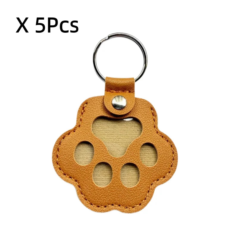 Dog Hair Collector Keychain Leather Pet Memorial Keepsake Fur Storage Pendant Charm Gift Keyring Anti Loss Pendant Accessories