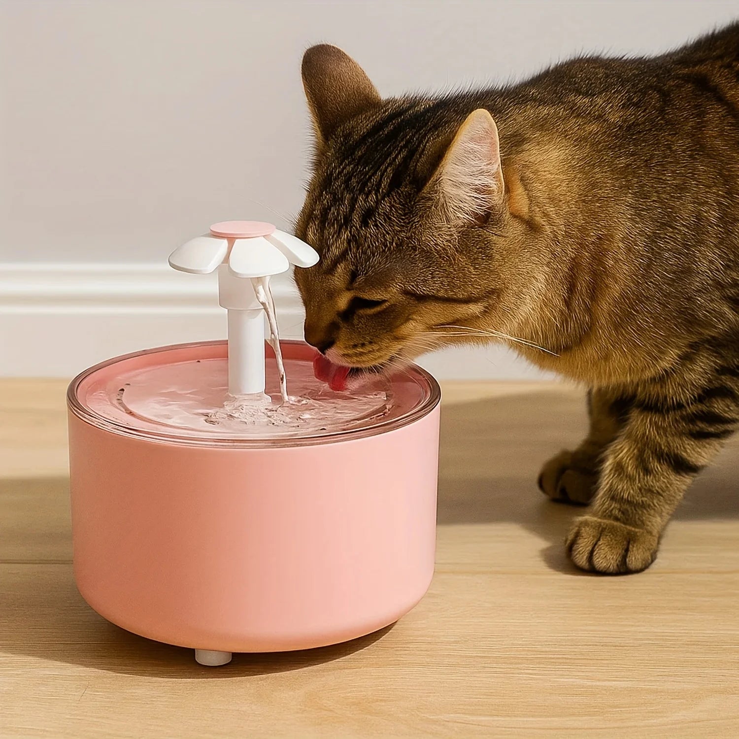 50Oz/1.5L Automatic Pet Water Dispenser, USB Powered, Silent Circulation, Floral Design, Suitable for Cats and Dogs of All Sizes, No Batteries Required, Durable and Easy to Clean, Suitable for Home and Commercial Use, Cat Wat