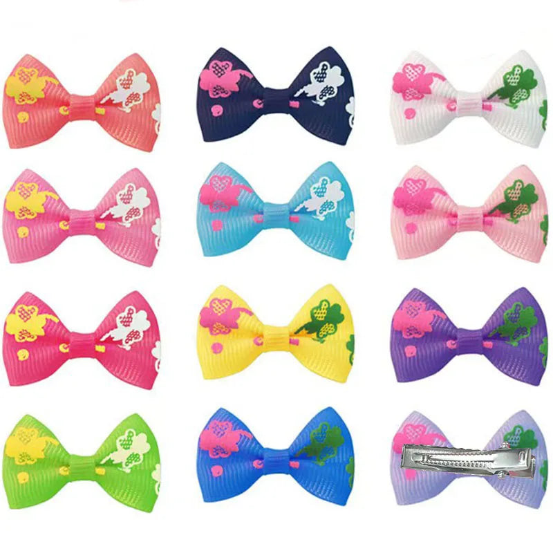 10/20Pcs Dot Pet Grooming Hair Clips Dog Cat Bows Hairpin Pet Girls Barrette for Small Dogs Supplies Pet Hair Grooming Acce