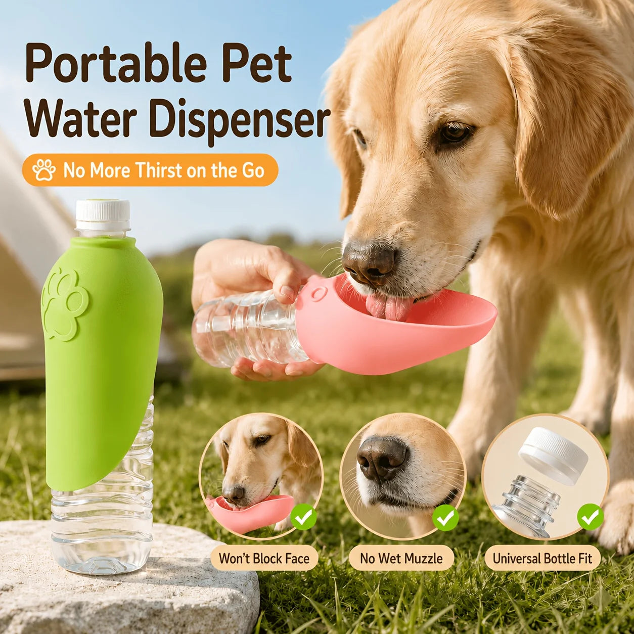 1pc Portable Pet Drinking Cup and Dog Water Bottle Dog Companion Cup for Outdoor Feeding Water Portable Drinking Cup for Pet