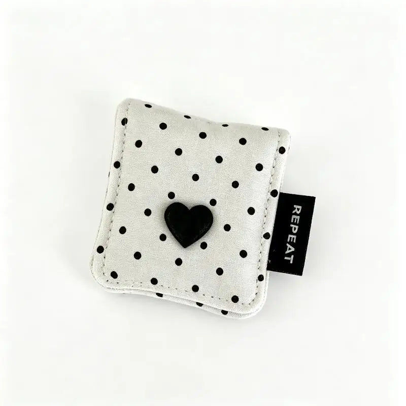 ^Earphone Decoration Accessories Handmade Fabric Cute Wave Dot Earphone Storage Bag Data Cable Organizer