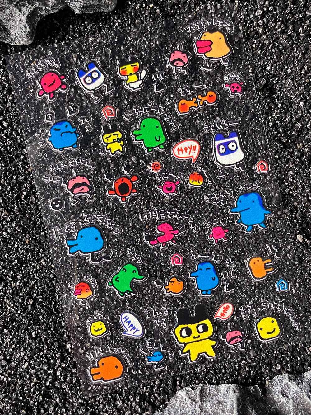 Cartoon Cute Electronic Pet DIY Handmade Scrapbook Nail Sticker Decal Decoration PVC Waterproof Stationery Box Phone Case Sticke