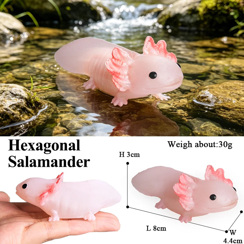 Oenux Cute Pet Model Frog Lizard Pig Hen Rabbit Shiba Inu Hamster Squirrel Otter Animals Figurine PVC Miniature Home Decor Kids